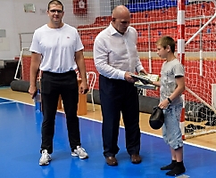 Александр Карелин встретился с участниками летних учебно-тренировочных сборов (Бердск, ЦСК 