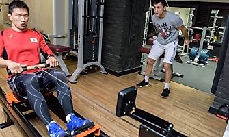 Японский борец Такеши Изуми на сборах в Новосибирске, декабрь 2018_9