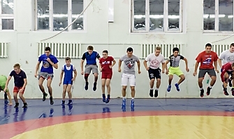 Японский борец Такеши Изуми на сборах в Новосибирске, декабрь 2018_32