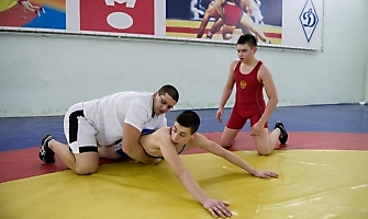 Японский борец Такеши Изуми на сборах в Новосибирске, декабрь 2018_49