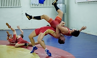 Японский борец Такеши Изуми на сборах в Новосибирске, декабрь 2018_52