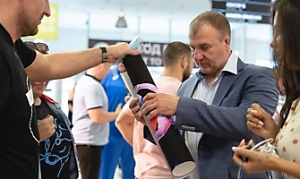 Встреча победителей первенства Европы по греко-римской борьбе в аэропорту Толмачёво С. Степанова, Ш. Ожаева, М. Лаптева-25.05.2021_56